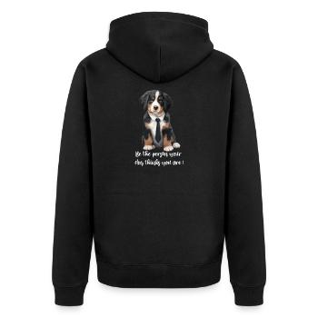 Bouvier bernois - Veste à capuche bio Premium Unisexe - noir - Dos - Nico (187cm)