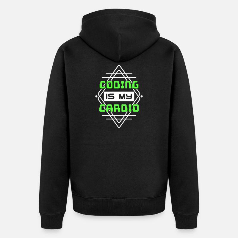 Developer Statement Code Skripting Webentwickler - Unisex Premium Bio Zip Hoodie - Schwarz