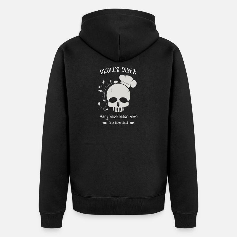 Dîner du crâne - Veste à capuche bio Premium Unisexe - noir