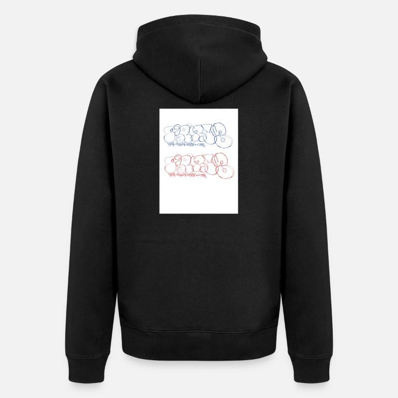 Paris Bubble Paris Throw-up Paris Graffiti - Unisex Premium Bio Zip Hoodie - Schwarz