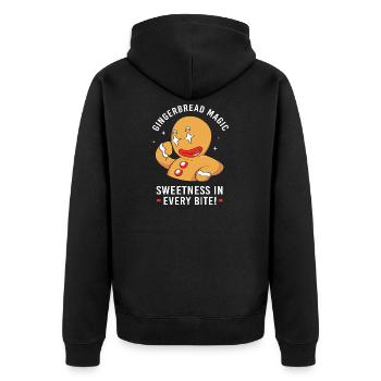 Bonhomme en pain d'épices Pain d'épices de Noël - Veste à capuche bio Premium Unisexe - noir - Dos - Nico (187cm)