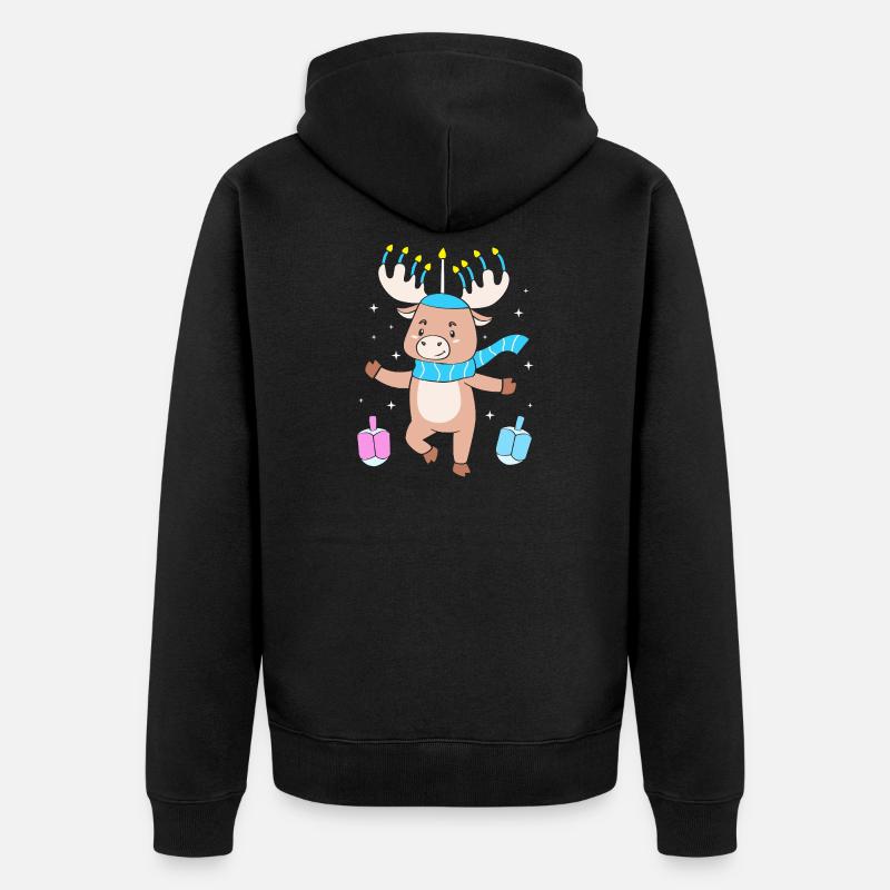 Hanoukka Hanoukka Hanoucca - Veste à capuche bio Premium Unisexe - noir