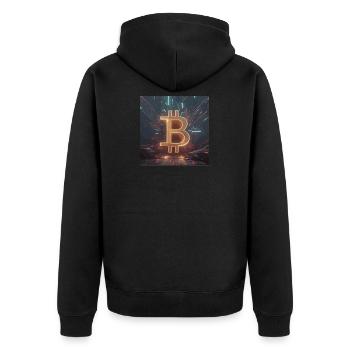 Bitcoin Power Development – Énergie dynamique - Veste à capuche bio Premium Unisexe - noir - Dos - Nico (187cm)