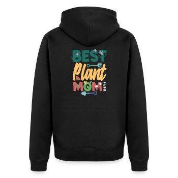 Garten- Und Pflanzenliebhaber Geschenke - Unisex Premium Bio Zip Hoodie - Schwarz - Hinten - Nico (187cm)