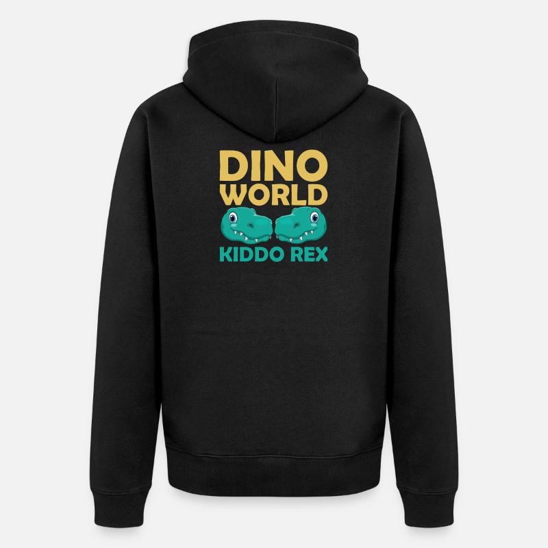 Dino World Kiddo Rex - Veste à capuche bio Premium Unisexe - noir