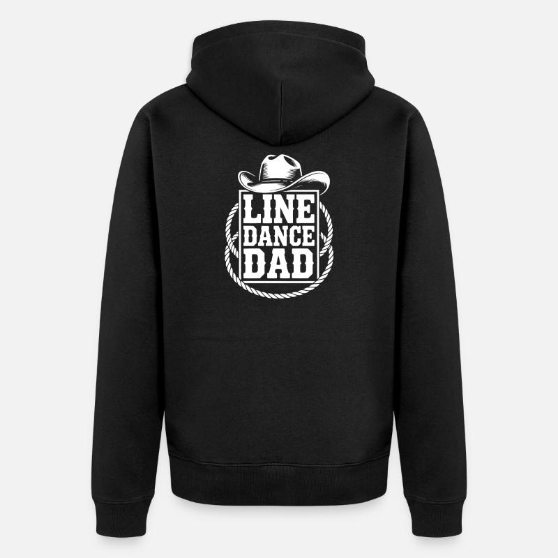 Danse en ligne papa - Veste à capuche bio Premium Unisexe - noir