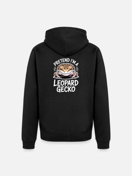 Leopardgecko Sprüche Lustige Leopardgecko Geschenk - Unisex Premium Bio Zip Hoodie - Schwarz