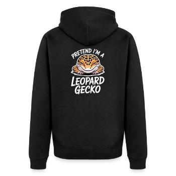 Paroles du gecko léopard Drôle de cadeau drôle de gecko léopard - Veste à capuche bio Premium Unisexe - noir - Dos - Nico (187cm)