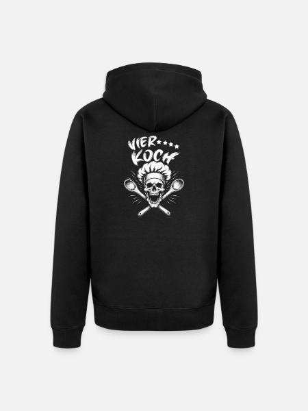 Kochskull - Unisex Premium Bio Zip Hoodie - Schwarz