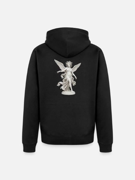 Geflügelte Medusa-Göttin - Unisex Premium Bio Zip Hoodie - Schwarz
