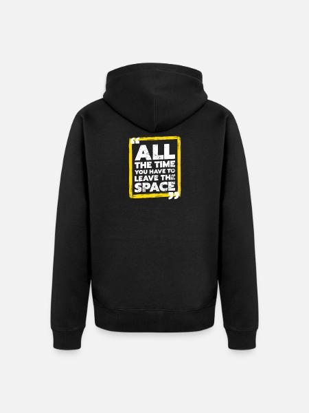 Lass den Raum - Unisex Premium Bio Zip Hoodie - Schwarz