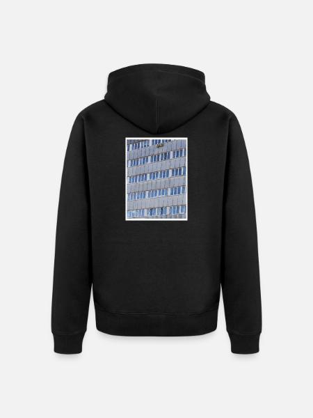 WIEDERHOLE. - Unisex Premium Bio Zip Hoodie - Schwarz