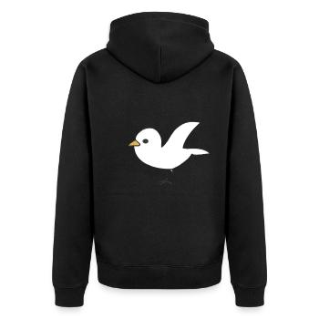 Oiseau Symbole Animal Ailes Fly - Veste à capuche bio Premium Unisexe - noir - Dos - Nico (187cm)