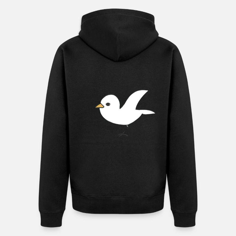 Oiseau Symbole Animal Ailes Fly - Veste à capuche bio Premium Unisexe - noir