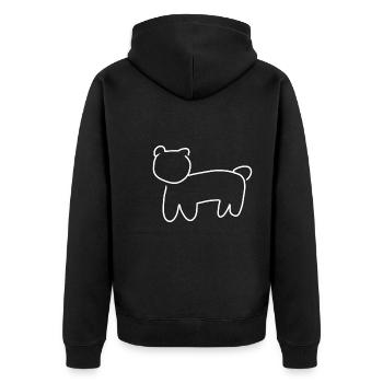 Bear Animal Symbol - Unisex Premium Organic Zip Hoodie - black - Back - Nico (187cm)