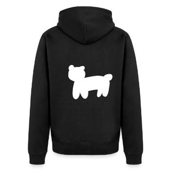 Bear Animal Symbol Brown - Unisex Premium Organic Zip Hoodie - black - Back - Nico (187cm)