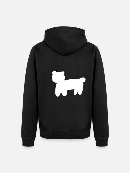 Bear Animal Symbol Brown - Unisex Premium Organic Zip Hoodie - black