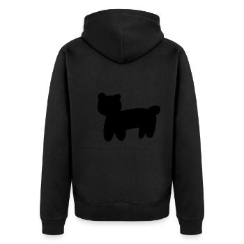 Bear Animal Symbol Brown - Unisex Premium Organic Zip Hoodie - black - Back - Nico (187cm)