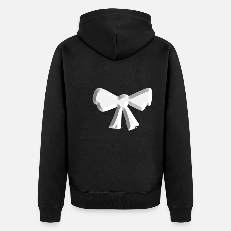 loop symbol fly silver - Unisex Premium Organic Zip Hoodie - black