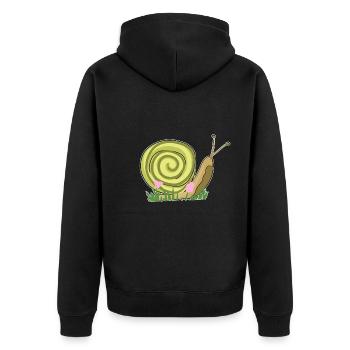 escargot animal symbole animal nature animale - Veste à capuche bio Premium Unisexe - noir - Dos - Nico (187cm)