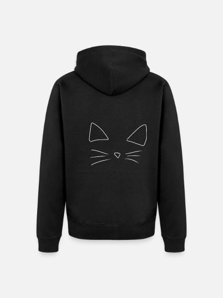 Animal, Cat, Pet - Unisex Premium Organic Zip Hoodie - black
