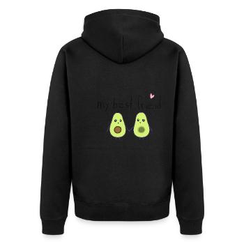 mon meilleur ami avocats amitié - Veste à capuche bio Premium Unisexe - noir - Dos - Nico (187cm)