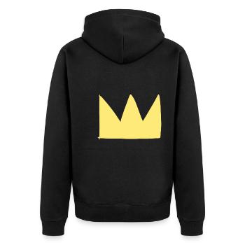 Symbole de la couronne King Jaune - Veste à capuche bio Premium Unisexe - noir - Dos - Nico (187cm)
