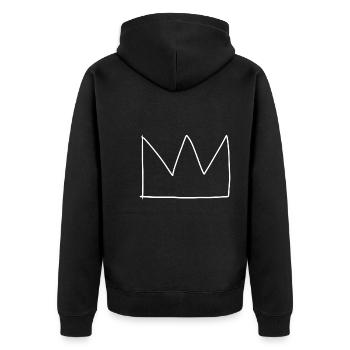 Symbole de la couronne roi - Veste à capuche bio Premium Unisexe - noir - Dos - Nico (187cm)