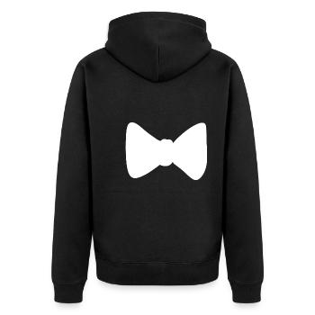 forme de vêtement symbole d’arc - Veste à capuche bio Premium Unisexe - noir - Dos - Nico (187cm)