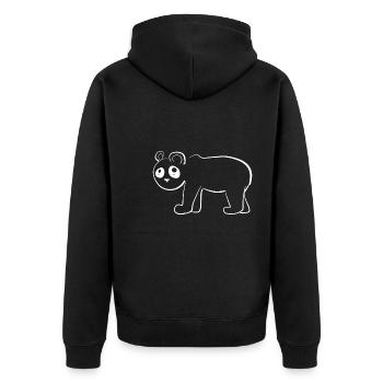 Panda Bear Symbole Animal - Veste à capuche bio Premium Unisexe - noir - Dos - Nico (187cm)