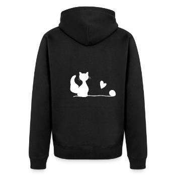 Ligne de laine pour chat animal animaux de compagnie animaux de compagnie - Veste à capuche bio Premium Unisexe - noir - Dos - Nico (187cm)
