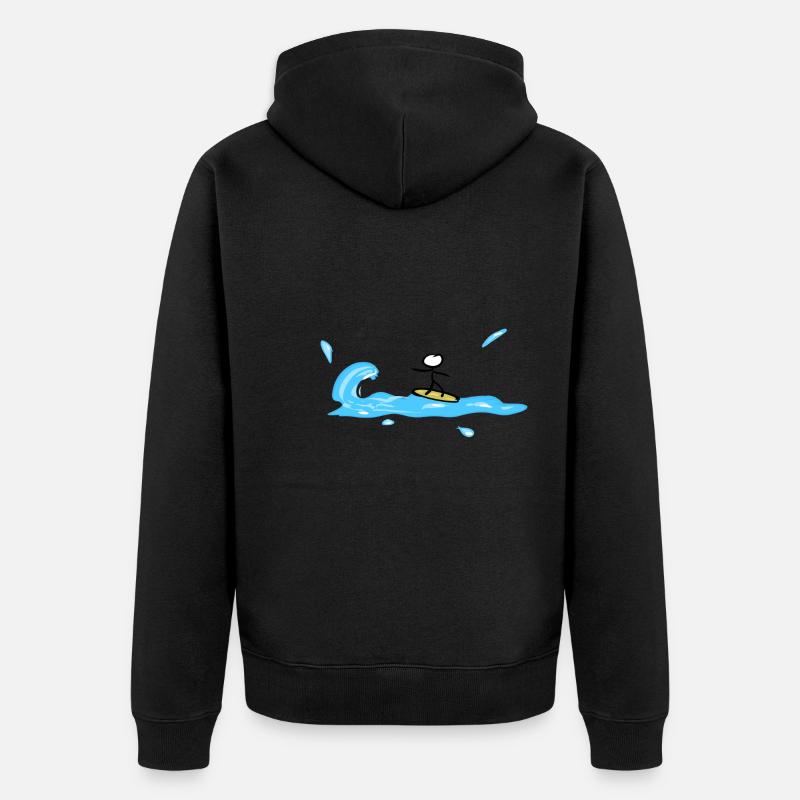 Sport Surf Natation Eau - Veste à capuche bio Premium Unisexe - noir