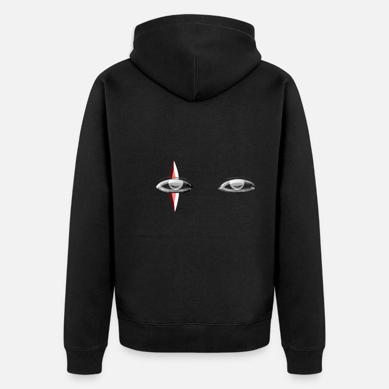symbole rouge œil œil - Veste à capuche bio Premium Unisexe - noir
