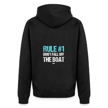 Sailing Sailing Ship Boat Ship Sailing Trip Water - Unisex Premium Organic Zip Hoodie - black - Back - Nico (187cm)