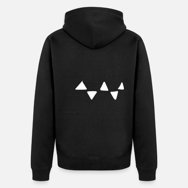 Triangular Pattern Triangular Shapes - Unisex Premium Organic Zip Hoodie - black