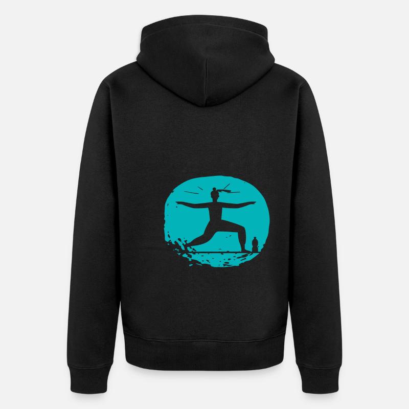 Yoga - Relax - Qualité de vie - Veste à capuche bio Premium Unisexe - noir