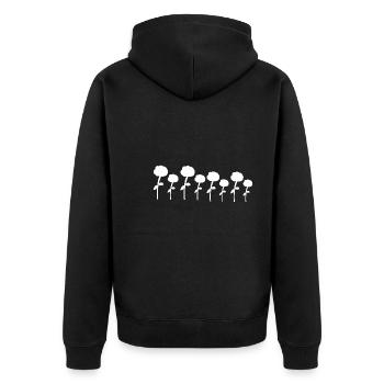 plant plants flowers rose icon - Unisex Premium Organic Zip Hoodie - black - Back - Nico (187cm)