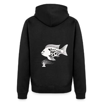 Fish Aquarium Marine Life Climate Environmental Protection - Unisex Premium Organic Zip Hoodie - black - Back - Nico (187cm)