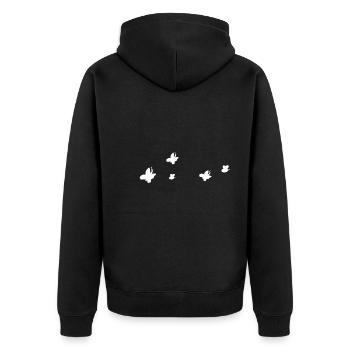 symboles forme nature papillon abeilles animaux - Veste à capuche bio Premium Unisexe - noir - Dos - Nico (187cm)