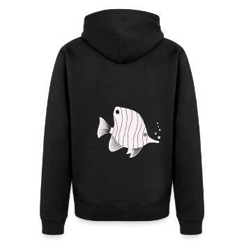 Fish Aquarium Marine Animal Climate Environmental Protection - Unisex Premium Organic Zip Hoodie - black - Back - Nico (187cm)