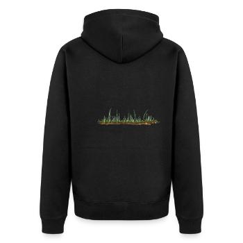 Sol Herbe Vert Nature Ligne de Terre - Veste à capuche bio Premium Unisexe - noir - Dos - Nico (187cm)