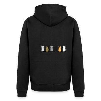 Chats Animaux Ligne Animal Chat Animal de compagnie - Veste à capuche bio Premium Unisexe - noir - Dos - Nico (187cm)