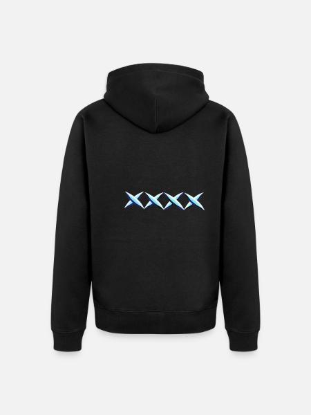 blue crosses cross - Unisex Premium Organic Zip Hoodie - black