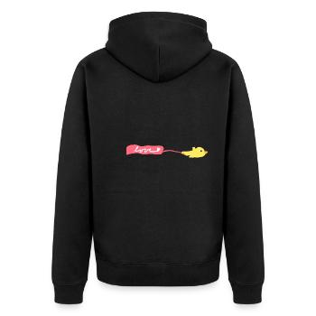 Animal Bird Symbol Love Flying - Unisex Premium Organic Zip Hoodie - black - Back - Nico (187cm)