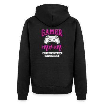 Gamer Maman VIdeo Gaming Mama Femmes Drôles Mères - Veste à capuche bio Premium Unisexe - noir - Dos - Nico (187cm)