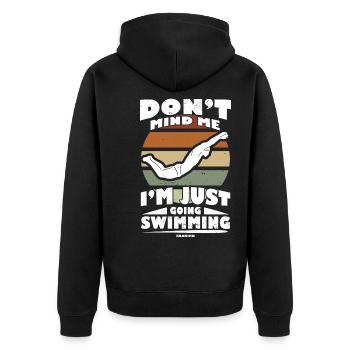 Natation Sauveteur Cours de natation Piscine extérieure Cadeau - Veste à capuche bio Premium Unisexe - noir - Dos - Nico (187cm)