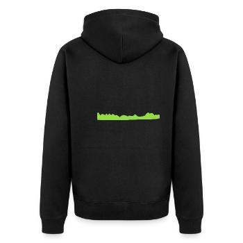 grass linie symbol form - Unisex Premium Bio Zip Hoodie - Schwarz - Hinten - Nico (187cm)