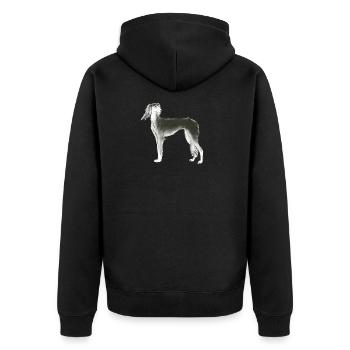 sloughi - Veste à capuche bio Premium Unisexe - noir - Dos - Nico (187cm)
