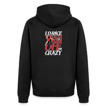 Je danse la salsa pour brûler les fous - Veste à capuche bio Premium Unisexe - noir - Dos - Nico (187cm)