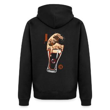 Great Wave Glass Beer - Veste à capuche bio Premium Unisexe - noir - Dos - Nico (187cm)